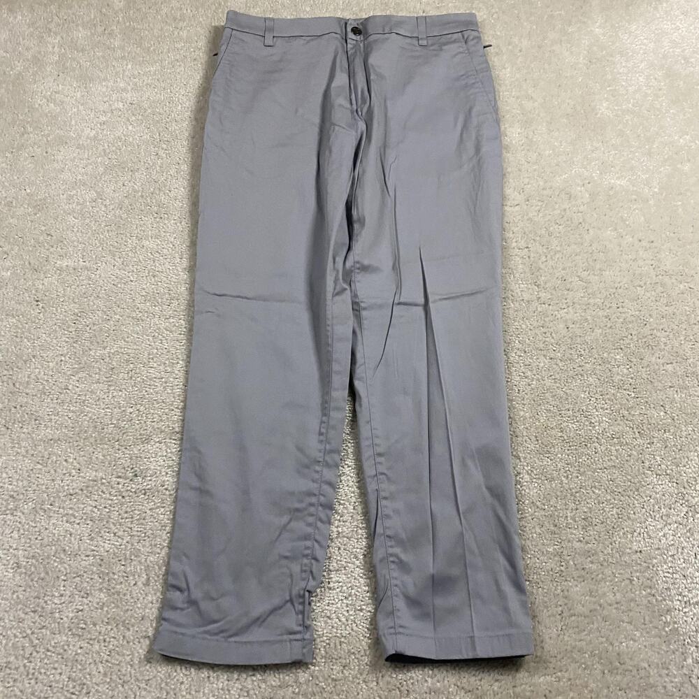 Birddogs Pants Mens 32x28 Gray Stretch Chino Casual Golf Travel Comfort